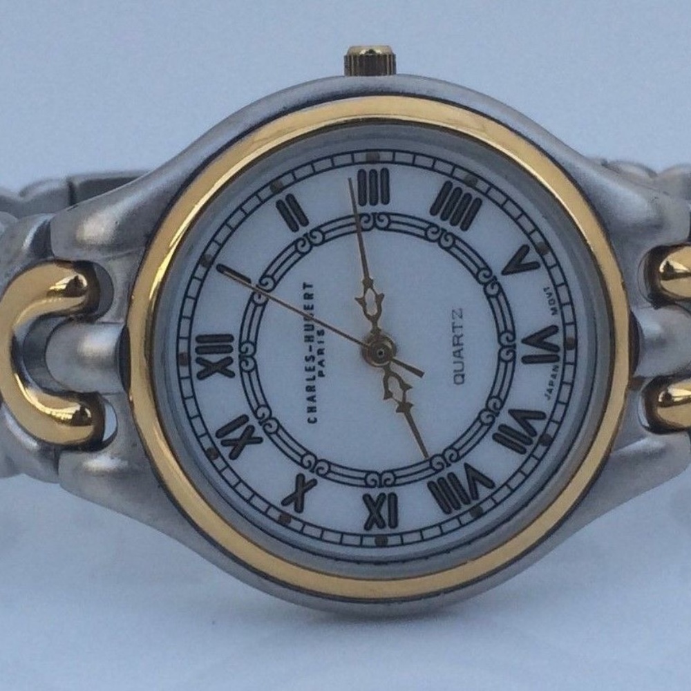 CHARLES HUBERT PARIS Women Watch Silver Gold Tone - Picture 3 of 8